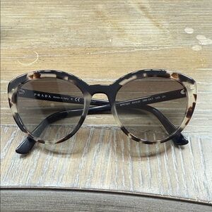 Prada black and grey Tortoise Women's Sunglasses